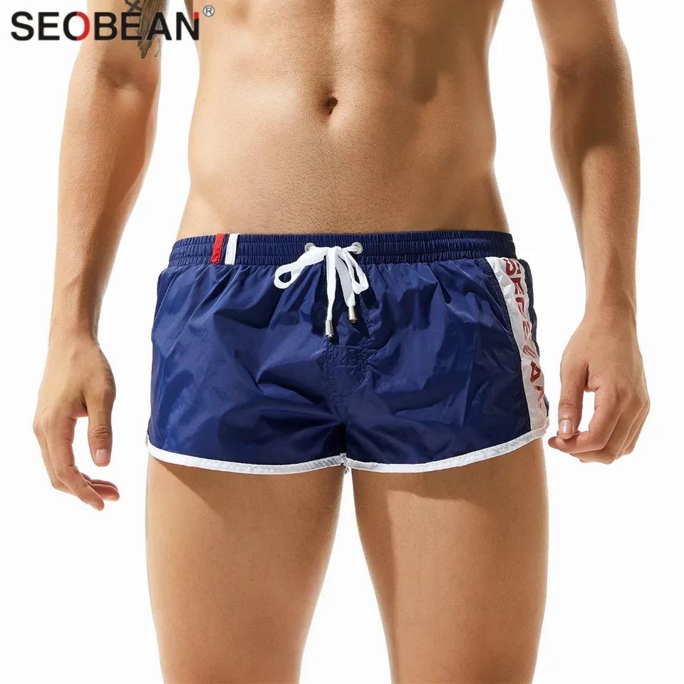 Seobean Short Corto tipo Traje de Bano Caballero Poliester Forro Interno