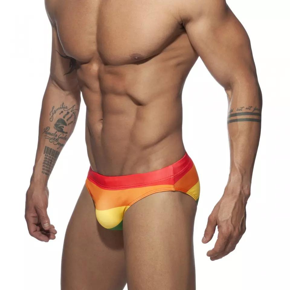 Buckle Up Men's Swimsuit Rainbow Addicted Style